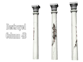Sims 3 — Destroyed Column 4B by Kiolometro — Destroyed columns for your old house. One-floor-column placed as normal