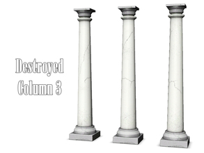 Sims 3 — Destroyed Column 3 by Kiolometro — Destroyed columns for your old house. One-floor-column placed as normal