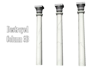 Sims 3 — Destroyed Column 3B by Kiolometro — Destroyed columns for your old house. One-floor-column placed as normal