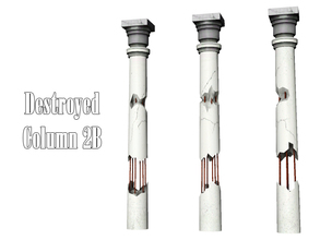 Sims 3 — Destroyed Column 2B by Kiolometro — Destroyed columns for your old house. One-floor-column placed as normal