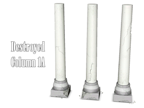 Sims 3 — Destroyed Column 1A by Kiolometro — Destroyed columns for your old house. One-floor-column placed as normal