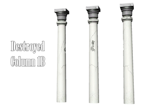 Sims 3 — Destroyed Column 1B by Kiolometro — Destroyed columns for your old house. One-floor-column placed as normal