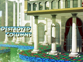 Sims 3 — Destroyed Columns by Kiolometro — Destroyed columns for your old house. One-floor-column placed as normal