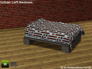 Sims 3 — Modern Urban Rustic Loft Bedroom Bed by TheNumbersWoman — Urban life, urban times, urban living.The NumbersWoman
