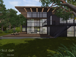 Sims 3 — Blue Gum by peskimus — Blue Gum is a three story home situated in the heart of the Blue Gum Forest, Australia.