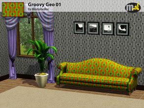 Sims 3 — Pattern_MB_GroovyGeo01 by MadameBee — Groovy hipster geometric pattern right out of the 1970's. Mirrored ball