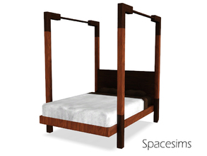 Sims 3 — Alaric bedroom - Bed by spacesims — A luxurious but a modern bed with a soft matress.