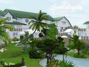 Sims 3 — Serendipity by philo — Traditional with a tropical touch, this 8 bedrooms villa has a stable located next to a