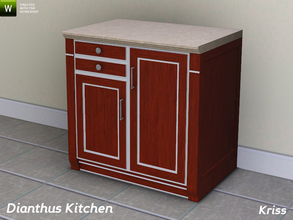 Sims 3 — Dianthus Kitchen Counter with Asymmetrical Doors B by Kriss — Luxurious, dramatic, country or just plain stylish