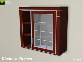 Sims 3 — Dianthus Kitchen Cabinet with Glassdoor Right by Kriss — Luxurious, dramatic, country or just plain stylish