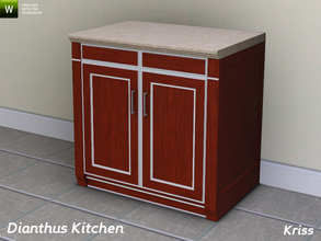 Sims 3 — Dianthus Kitchen Counter with Symmetrical Doors by Kriss — Luxurious, dramatic, country or just plain stylish