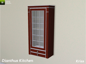 Sims 3 — 3/4 Tile Dianthus Kitchen Tall End Right Cabinet by Kriss — Luxurious, dramatic, country or just plain stylish
