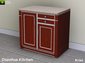 Sims 3 — Dianthus Kitchen Counter with Asymmetrical Doors A by Kriss — Luxurious, dramatic, country or just plain stylish