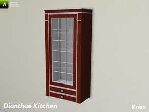 Sims 3 — 3/4 Tile Dianthus Kitchen Tall Left End Cabinet by Kriss — Luxurious, dramatic, country or just plain stylish