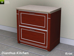 Sims 3 — Dianthus Kitchen Counter with Drawers by Kriss — Luxurious, dramatic, country or just plain stylish urban? This