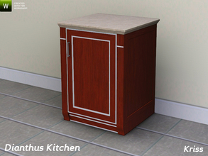 Sims 3 — 3/4 Tile Dianthus Kitchen End Counter Right by Kriss — Luxurious, dramatic, country or just plain stylish urban?
