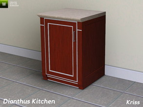 Sims 3 — 3/4 Tile Dianthus Kitchen End Counter Left by Kriss — Luxurious, dramatic, country or just plain stylish urban?