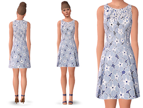 Sims 3 — DAISY DRESS by SimDetails — A fresh and modern take on the classic white summer dress.
