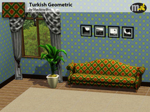 Sims 3 — Pattern_MBee_TurkishGeo by MadameBee — Turkish style geometric pattern. Can be retro or modern depending upon