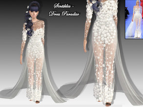 Sims 3 — Sintiklia - Dress Paradise by SintikliaSims — YA/A With morphs Mesh is own texture are handpainted 2 types with