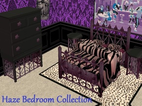 Sims 2 — Haze Bedroom Collection by staceylynmay2 — This set has 5 items. Dresser, Bed, Bedding, Side table and Blanket.