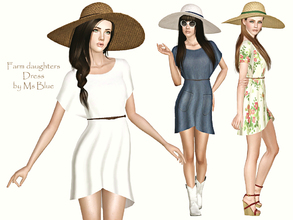 Sims 3 — Farm Daughters Dress by Ms_Blue — A light dress for any fun loving country girl. Whether it be a fun date in the