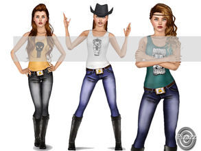 Sims 3 — Country Cowgirl Jeans by pizazz — Every cowgirl needs a great pair of jeans that fit and feels just right. she