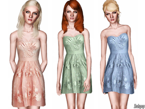 Sims 3 — Rosedust Dress by zodapop — A rose's beauty may be fleeting, but your sims' will be everlasting when they're