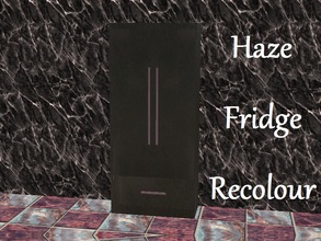 Sims 2 — Haze Fridge Recolour by staceylynmay2 — Fridge Recolour. Black fridge with a purple handle. 