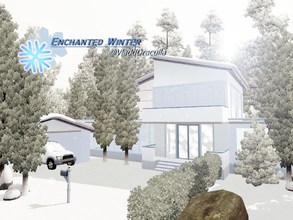 Sims 3 — Enchanted Winter by VladdDraculla2 — This is a Modern family house with winter themed inside and outside. it has