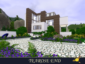 Sims 3 — evi  Tearose End by evi — A 3 bedroom modern lot with a big garden and a private pool.