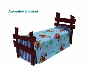 Sims 3 — Winchester Bed by Flovv — A comfortable, cowboy themed bed.