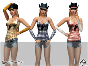 Sims 3 — Ranch Time Top by Devirose — Breathe contry and rural atmosphere with this top very youthful.3 version of