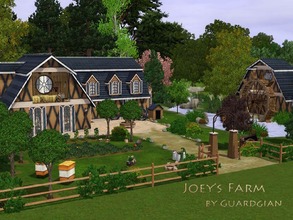 Sims 3 — Joey's Farm by Guardgian2 — On its 2 stories the farm provides 3 bedrooms, 2 bathrooms, a kitchen, a dining