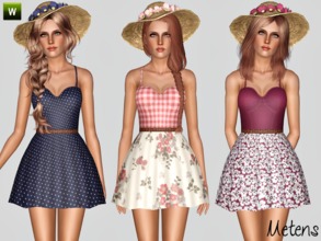 Sims 3 — Country Song by Metens — A new cute and beautiful hand-painted dress for your simmies, great for Spring or