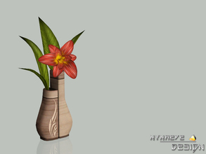 Sims 3 — Stargaze Lily Vase by NynaeveDesign — Fully re-colorable, including the flower and leaves. Located in Decor -