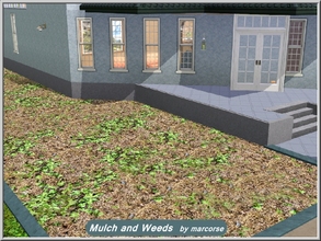 Sims 3 — Mulch and Weeds_marcorse by marcorse — Weed growth showing through old, wornout mulch