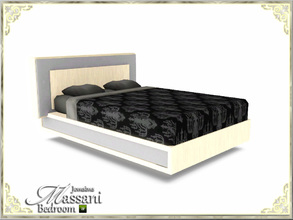 Sims 3 — double bed modern massani by jomsims — double bed modern massani