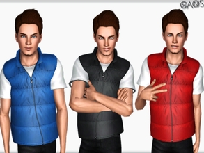 Sims 3 — Todd Puffy Vest Top by OranosTR — 3 Recorable Part. Custom mesh by me.