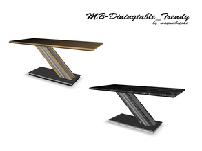 Sims 3 — MB-Diningtable_Trendy by matomibotaki — MB-Diningtable_Trendy, stylish dining table mesh with 3 recolorable