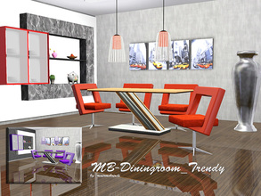 Sims 3 — MB-Diningroom_Trendy by matomibotaki — MB-Diningroom_Trendy, 5 new meshes for a modern and stylish sims 3