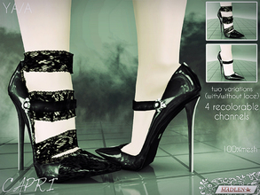 Sims 3 — Madlen Capri Shoes by MJ95 — New classy shoes for your sim! Patent shoes with magnificent lace details. These