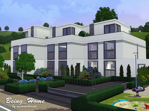 Sims 3 — Being_Home by matomibotaki — Cube-styled townhouse, friendly and comfy. A flat with all modern conveniences for