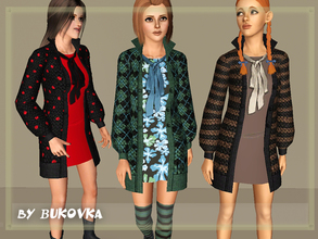 Sims 3 — Dress Country side 2 by bukovka — Clothing for a country holiday for young and adult women. Shortened dress