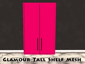 Sims 2 — Glamour Tall Shelf Mesh by staceylynmay2 — 2 door pink tall shelf. This can be found under Appliances -
