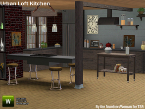 Sims 3 — Urban Loft Kitchen by TheNumbersWoman — Metropolitan in its studio design in a sort of just starting out way,