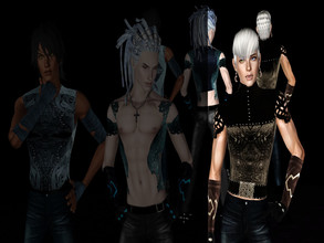 Sims 3 — Celtic topM_T.D. by Sylvanes2 — A celtic styled top for your male sims. Its recollorable in 3channels. Credits