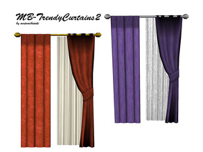 Sims 3 — MB-TrendyCurtains2 by matomibotaki — MB-TrendyCurtains2, new 2x1 curtains mesh with lace curtains and normal