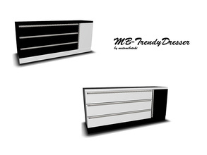 Sims 3 — MB-TrendyDresser by matomibotaki — MB-TrendyDresser, new modern dresser mesh with 2 recolorable areas, basegame