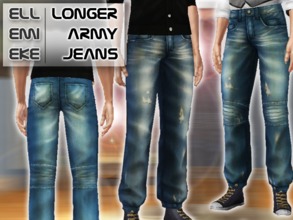 Sims 3 — Longer Army Jeans (YA/A) for base-game by Ellemieke — Have you seen those cool jeans in the University Life